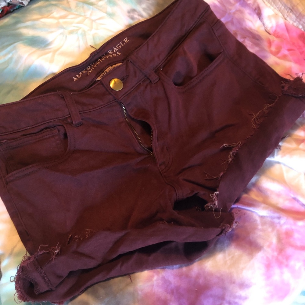 American Eagle high-rise super stretch shorts.